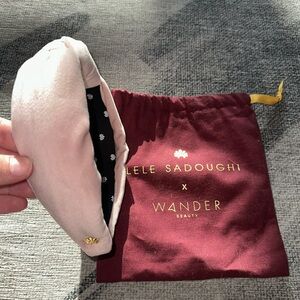 Lele Sadoughi x Wander Beauty Pink Velvet Headband